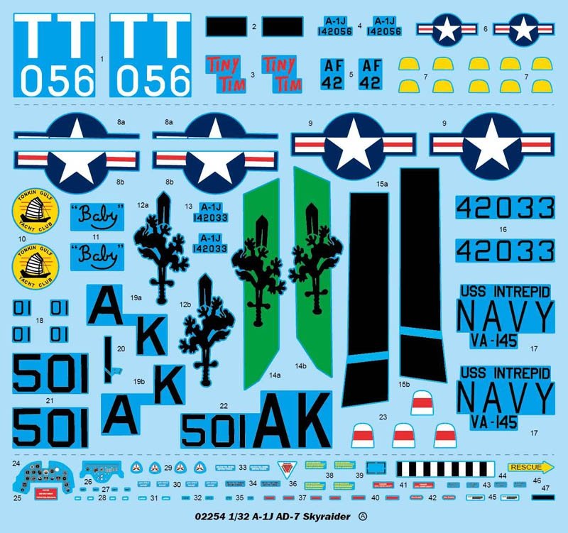 Trumpeter 02254 A-1J AD-7 Skyraider 1/32 – imagen 5