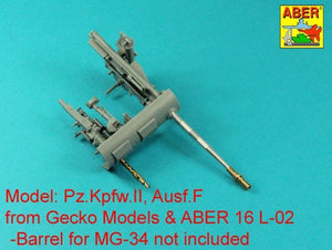 Aber 16L-23 Lufa do działka 2cm Kw.K. 30 do niemieckich czołgów Panzer II Sd.Kfz.121 / Barrel for 2 cm Kw.K. 30 for German Light Tanks Pz.Kpfw. II, Ausf. A-F (Sd.Kfz.121) 1/16 – imagen 6
