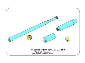 Aber 35L-282 105mm M-68 barrel for the American M60 tank 1/35 – image 4