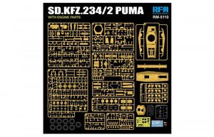 Rye Field Model 5110 Sd.Kfz.234/2 Puma with engine parts 1/35 – immagine 2