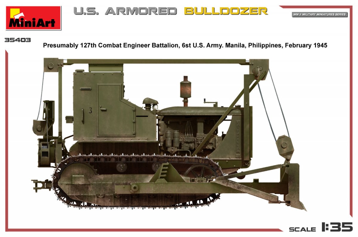 MiniArt 35403 U.S. ARMORED BULLDOZER 1/35 – immagine 7
