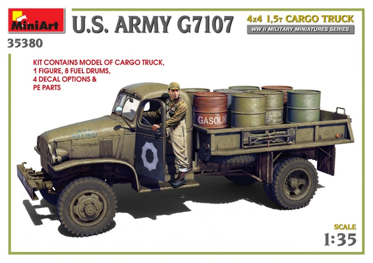 MiniArt 35380 U.S. ARMY G7107 4X4 1,5t CARGO TRUCK 1/35 – imagen 3