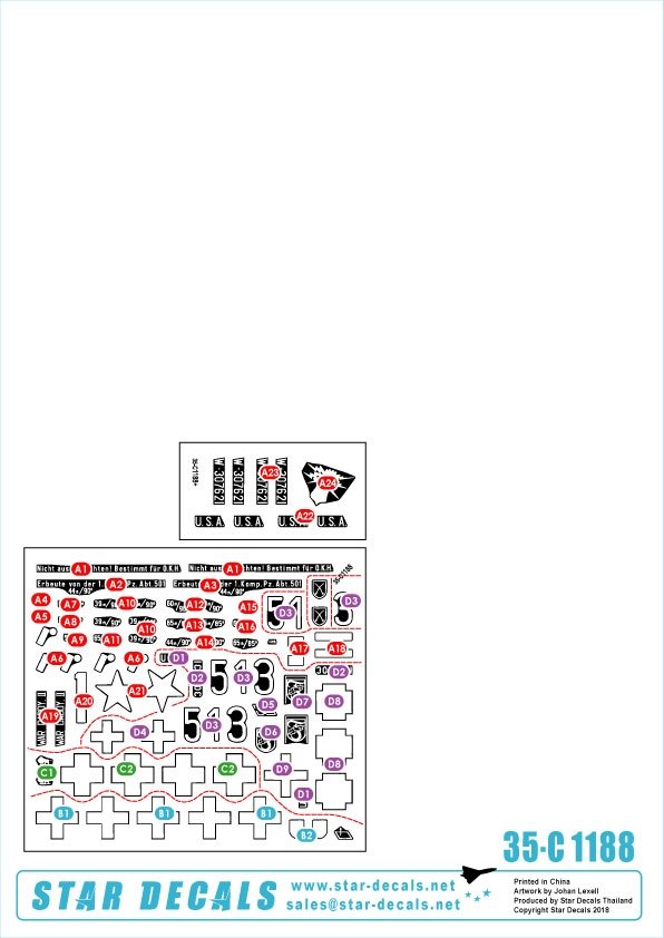 Star Decals 35-C1188 German Sherman 1/35 – Bild 2