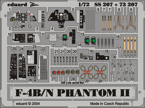Eduard 73207 F-4B/ N 1/72 HASEGAWA