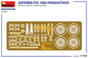 MiniArt 48005 Junkers F13. Mid Prod. German, Polish, Swiss Service 1/48 – imagen 3
