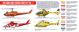 Hataka HTK-AS76 Air Ambulance (HEMS) paint set vol. 1 8x17ml – imagen 3