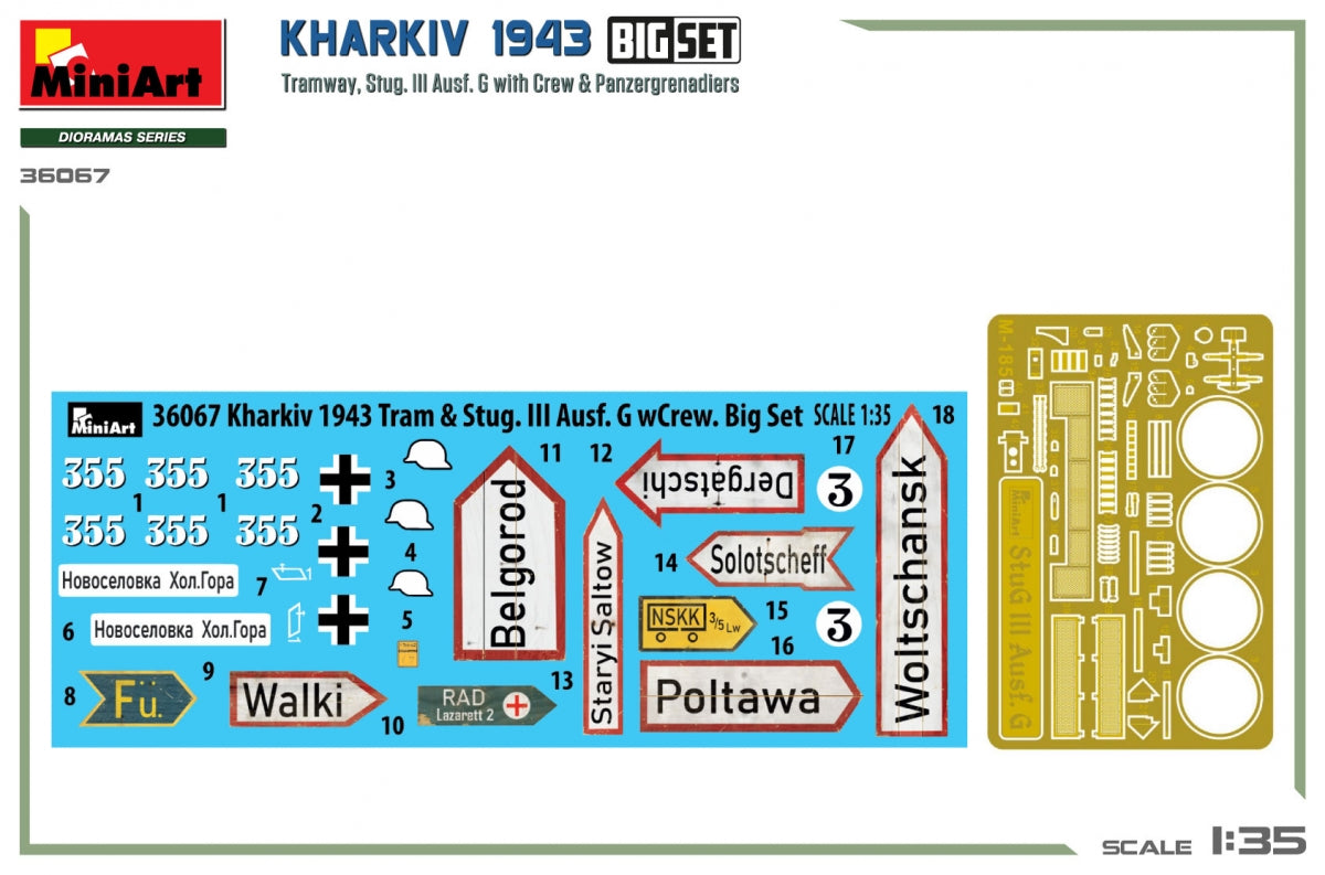 Miniart 36067 Kharkiv 1943: Tram &amp;amp; Stug. III Ausf. G w/Crew. BIG SET 1/35 – Bild 10
