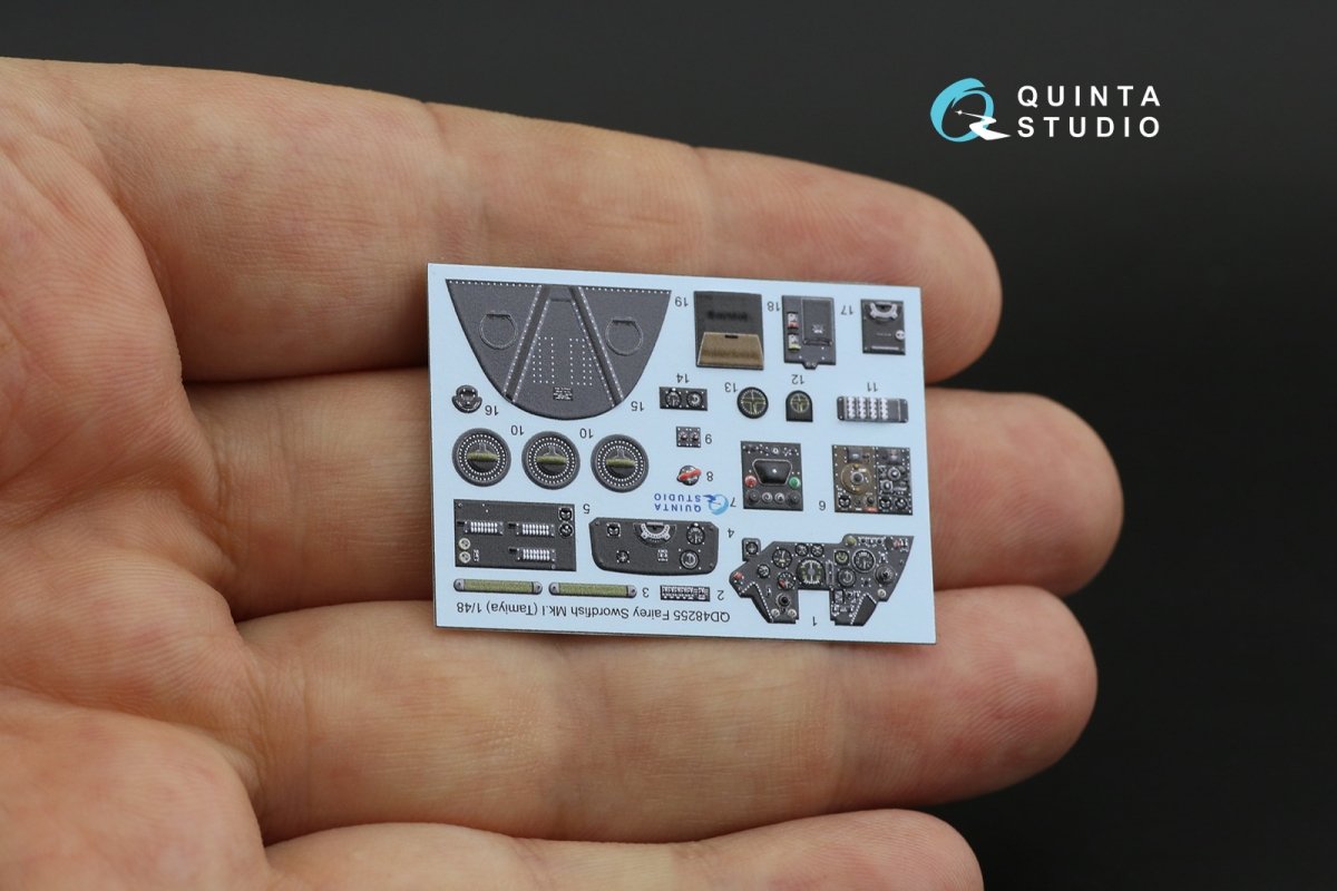 Quinta Studio QD48255 Swordfish Mk.I 3D-Printed &amp;amp; coloured Interior on decal paper ( Tamiya ) 1/48 – Bild 9