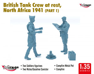 Mirage Hobby 350012 British Tank Crew at Rest, North Africa 1941 (Part I) 1/35 – immagine 3