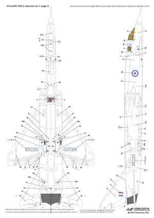 HobbyDecal ST48029V1 BAC TSR.2 Stencils ver 1 1/48 – Bild 3