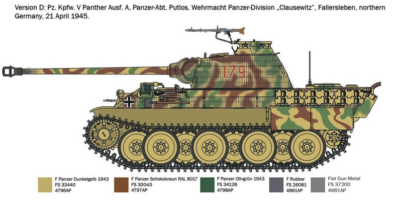 Italeri 7018 Sd.Kfz. 171 Pz.Kpfw. V Panther Ausf. A 1/72 – imagen 7