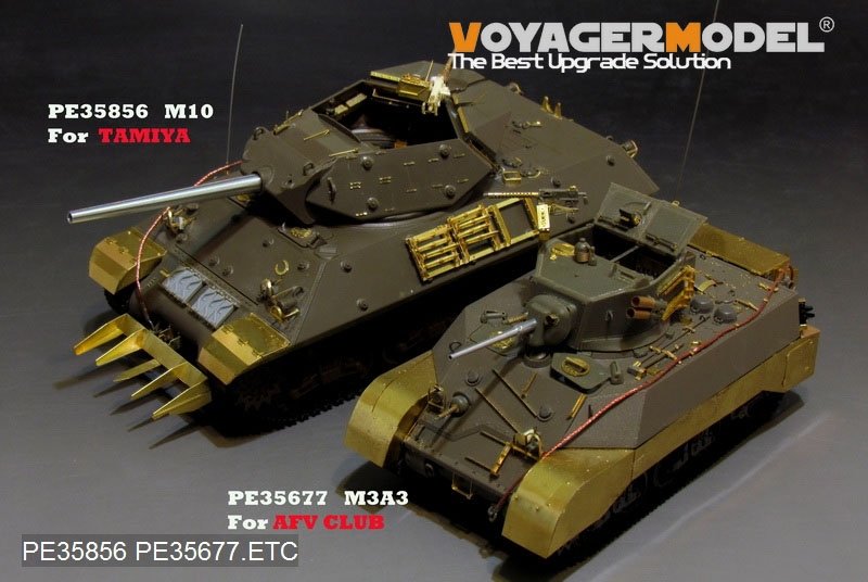 Voyager Model PE35856 WWII US M10 tank destroyer Basic B ver include Gun barrel (For TAMIYA 35350) 1/35 – immagine 4