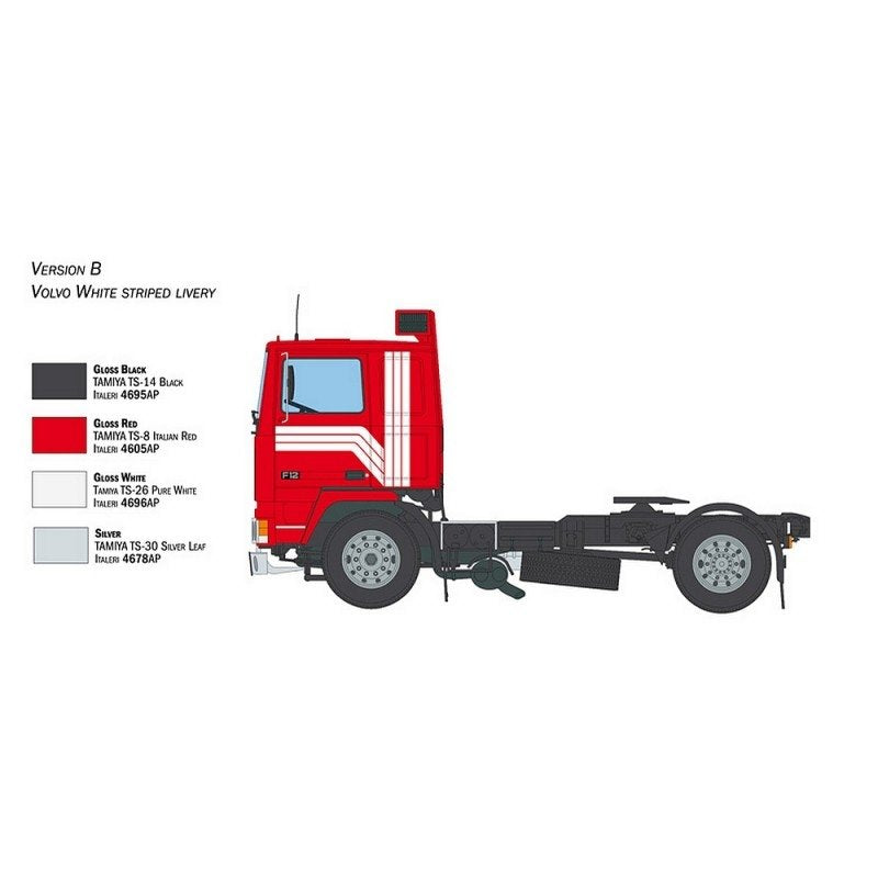 Italeri 3957 Volvo F-12 Intercooler Low Roof with accessories 1/24 – imagen 4