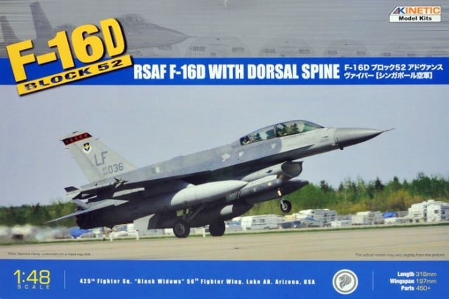 Kinetic K48007 F-16D Block 52 Singapore AF Advanced Viper A (with Dorsal Spine) 1/48