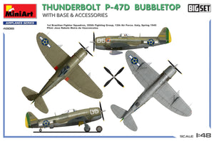 MiniArt 48018 THUNDERBOLT P-47D BUBBLETOP WITH BASE &amp;amp; ACCESSORIES. BIG SET 1/48 – immagine 4