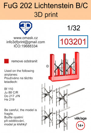 Omask 103201 FuG 202 Lichtenstein B/C (3D print) 1/32 – imagen 2