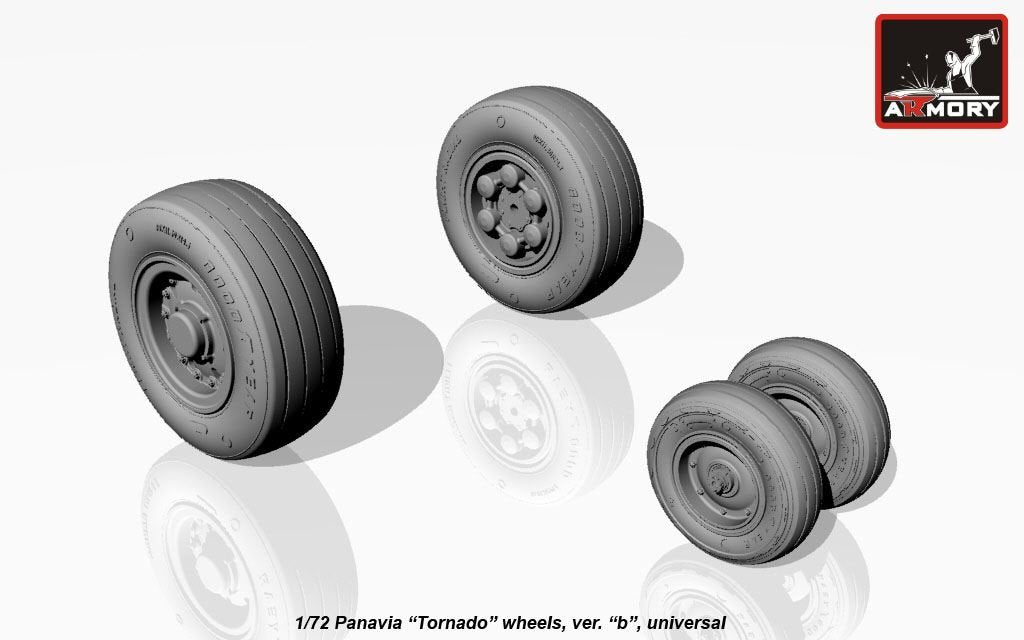Armory Models AW72501b Panavia Tornado wheels, w/ tyres type “b” (GY) 1/72 – imagen 3