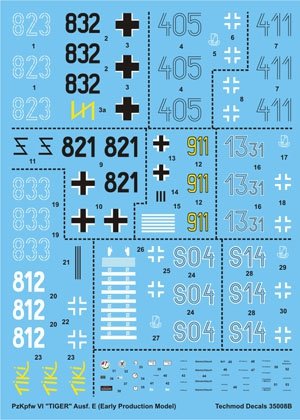 Techmod 35008 - Pz.Kpfw.VI Tiger Ausf.E (Early Production Model) 1/35