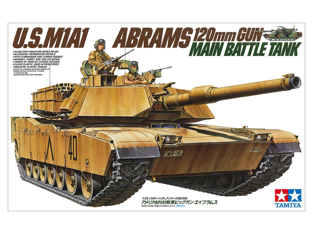 Tamiya 35156 U.S. M1A1 Abrams 120mm Gun Main Battle Tank 1/35 – zdjęcie 2