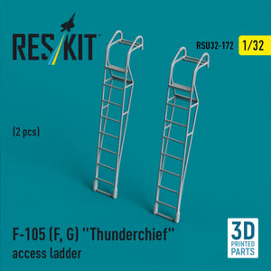 RESKIT RSU32-0172 F-105 (F, G) &amp;quot;Thunderchief&amp;quot; access ladders (2 pcs) (3D Printed) 1/32