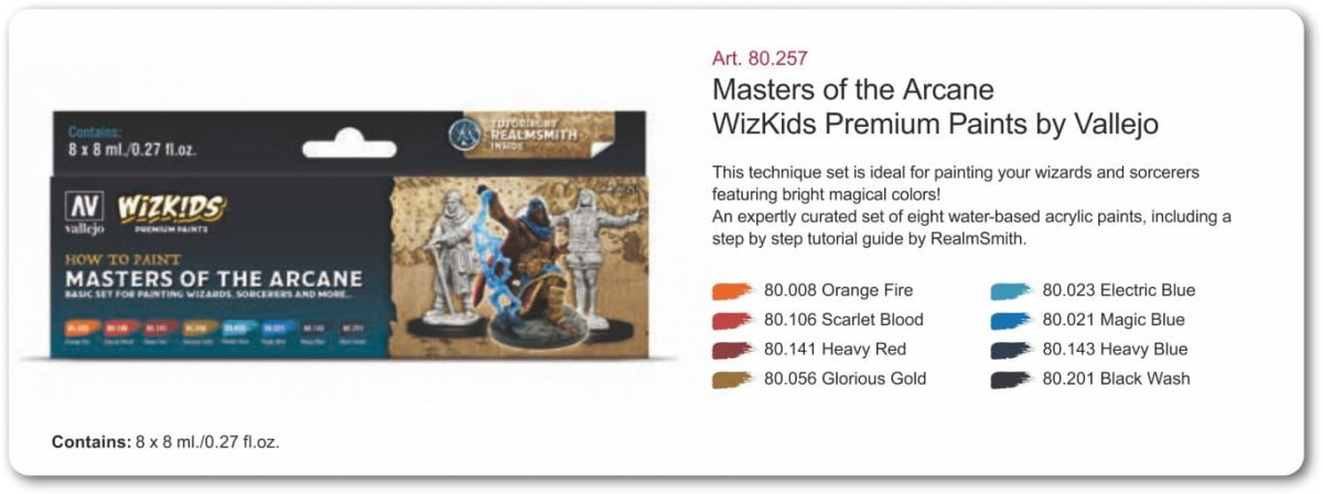 Vallejo 80257 Wizkids Masters of the Arcane Set 8x8ml – Bild 2