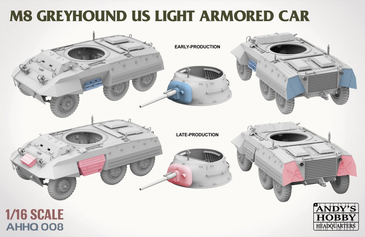 Andy&amp;#39;s Hobby Headquarters AHHQ-008 M8 Greyhound US light Armored Car 1/16 – Bild 3
