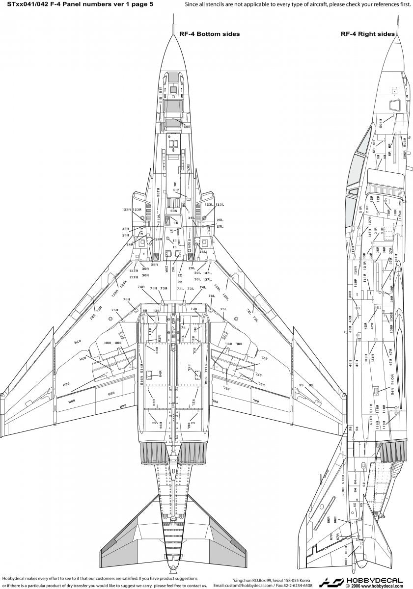 HobbyDecal ST32042V1 F-4 Numéros de panneau Police de pochoir blanche version 1 1/32 – image 6