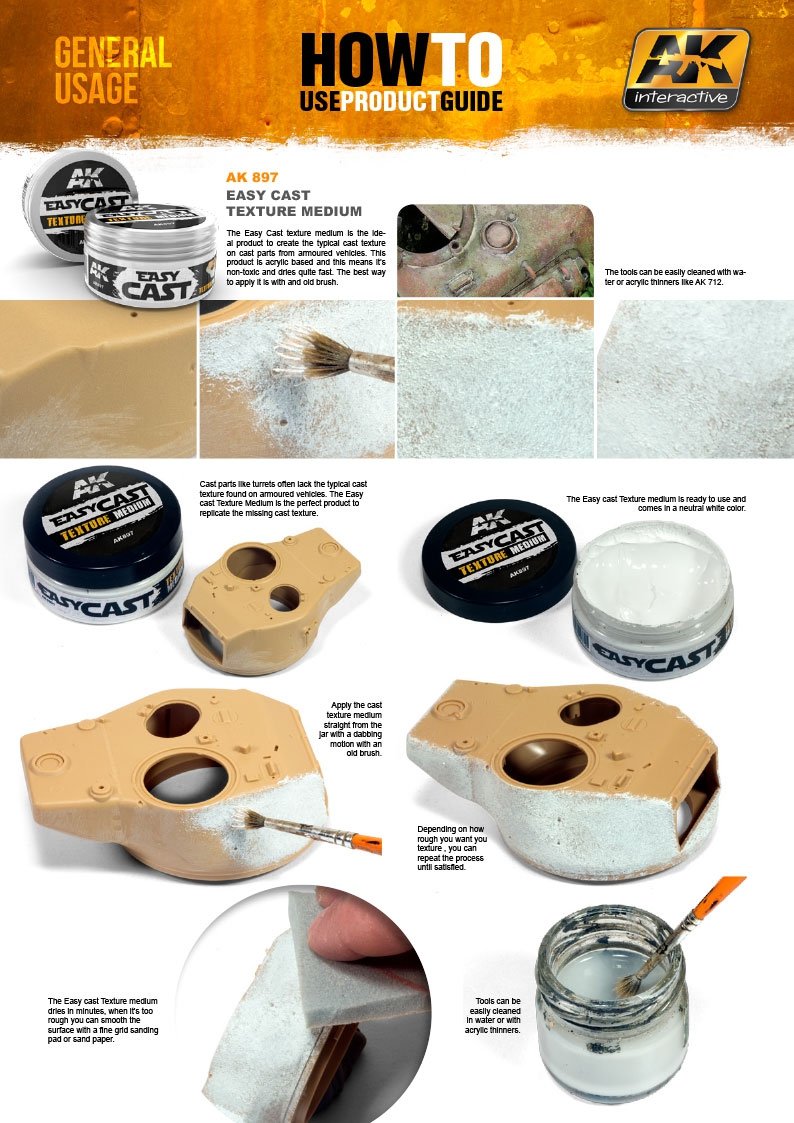 AK Interactive AK897 EASY CAST TEXTURE (75ml) – Bild 2