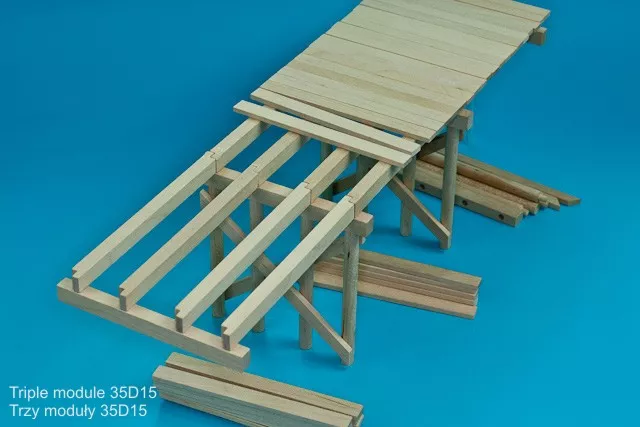 RB Model 35D15 WW II Wooden bridge Price for single module 1/35 – immagine 5