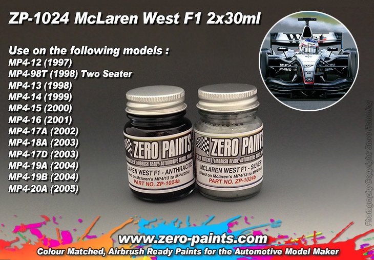 Zero Paints ZP-1024 McLaren West F1 (MP4/13 to MP4/20A) Paints 2x30ml – immagine 2