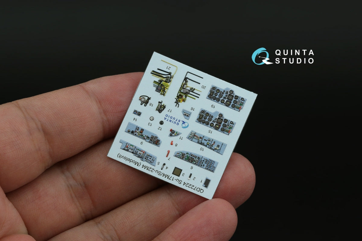 Quinta Studio QD72224 Su-17M4/Su-22M4 3D-Printed &amp;amp; coloured Interior on decal paper (Modelsvit) 1/72 – Bild 3