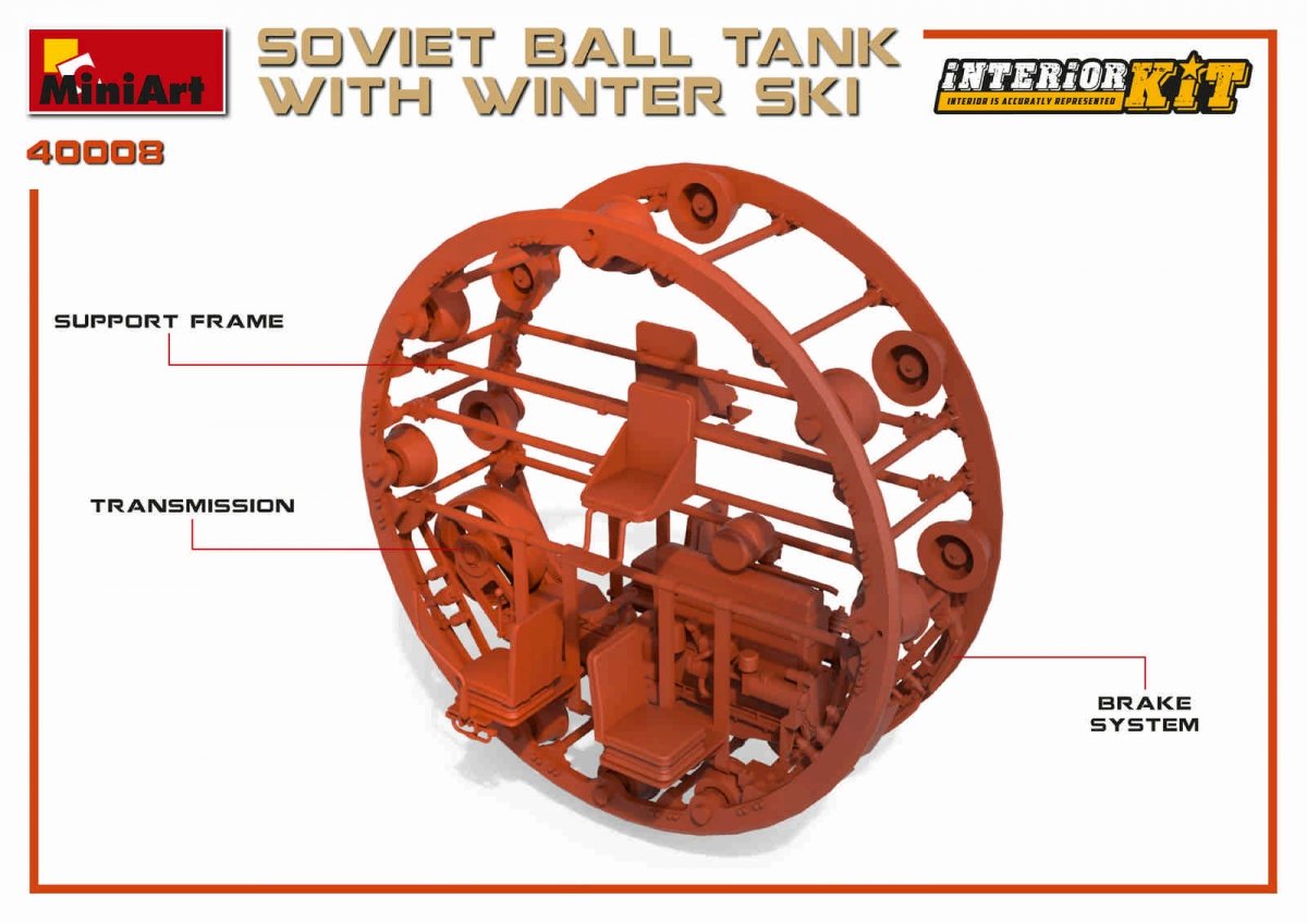 MiniArt 40008 SOVIET BALL TANK w/ WINTER SKI. INTERIOR KIT 1/35 – immagine 20