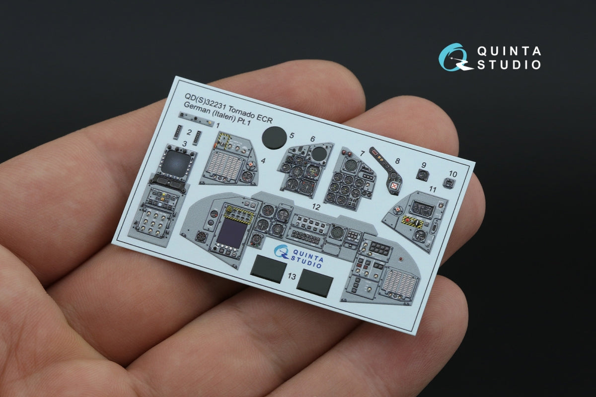 Quinta Studio QDS+32231 Tornado ECR German 3D-Printed &amp;amp; coloured Interior on decal paper (Italeri) (Small version) (with 3D-printed resin parts) 1/32 – zdjęcie 5