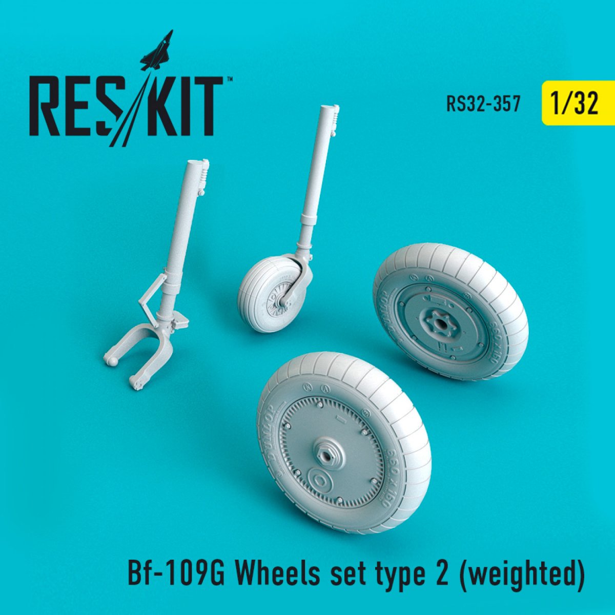 RESKIT RS32-0357 BF-109G JEU DE ROUES TYPE 2 (LESTÉ) 1/32