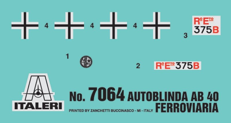 Italeri 7064 Autoblinda AB 40 Ferroviaria 1/72 – zdjęcie 4