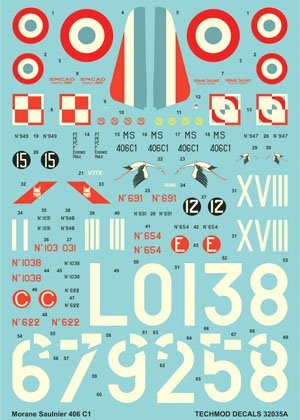 Techmod 32035 - Morane-Saulnier MS.406C1 1/32