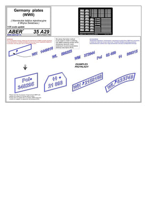 Aber 35A029 German License Plates (WWII) (1/35) – image 4