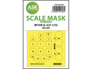 Art Scale Kit M32050 Messerschmitt Bf 109 G-2/G-4 One-Sided Express Masks for Revell 1/32