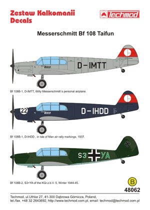 Techmod 48062 - Messerschmitt Bf 108 Taifun 1/48 – immagine 2