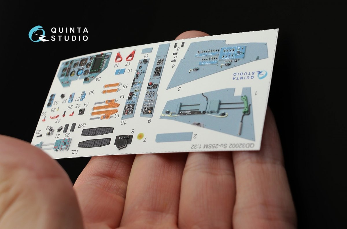 Quinta Studio QD32002 Su-25SM 3D-Printed &amp;amp; coloured Interior on decal paper (for Trumpeter kit) 1/32 – imagen 5