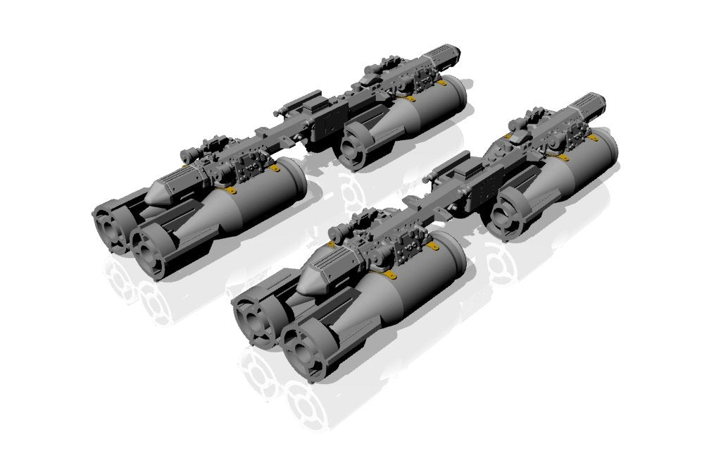 Armory Models ACA4810c MZBD-4UT w/ 4x OFAB-100-120 Soviet high-explosive bombs, resin ordnance set w/ PE parts 1/48 – immagine 5