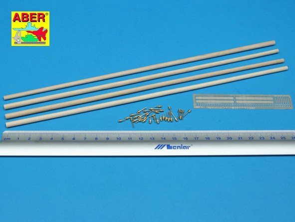 Aber 35D11 Telegraph - pillar set for 4 cross bars with 8 insulators each 1/35 – Bild 3