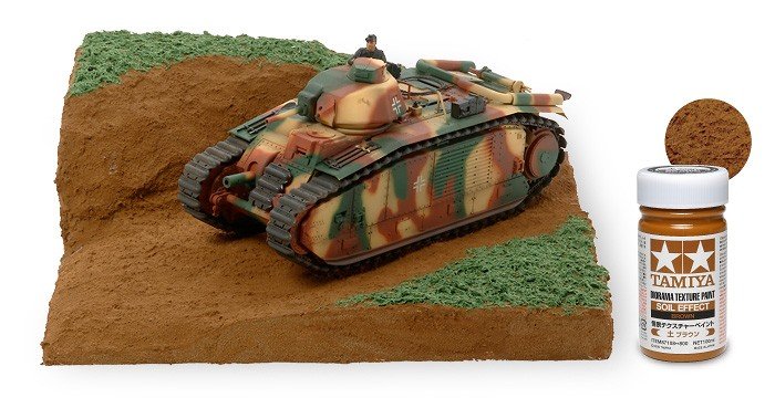 Peinture texturée pour diorama Tamiya 87108 (effet terre, marron)  – image 2