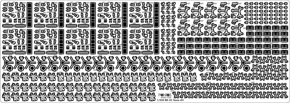 Pontos 35024FB USS BB-35 Texas 1945 Detail up set (20B Deck Blue Decl) 1/350 – immagine 11
