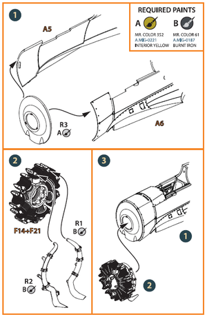 Clear Prop! CPA48005 Hawk H-75 M/N/O resin exhaust for CP kit ACCESSORIES 1/48 – imagen 3