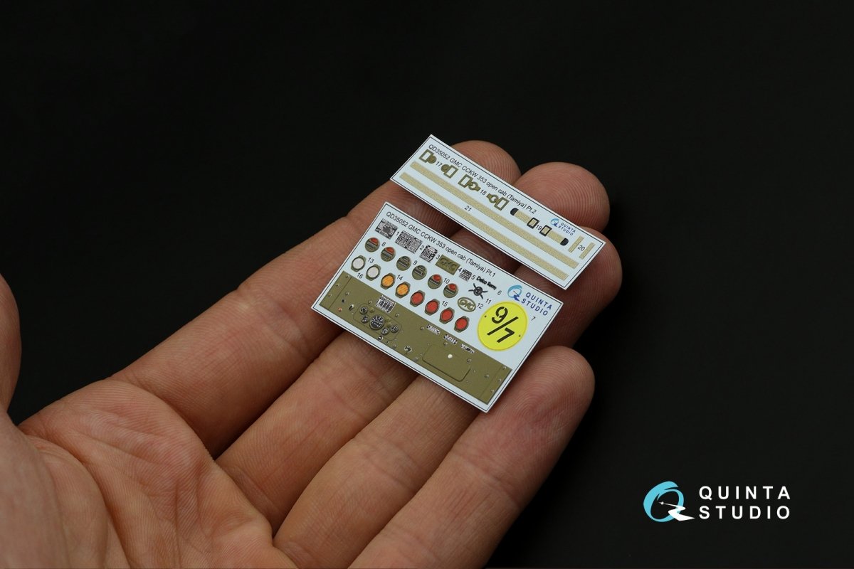 Quinta Studio QD35052 GMC CCKW 353 (open cab) 3D-Printed &amp;amp; coloured Interior on decal paper ( Tamiya ) 1/35 – Bild 9