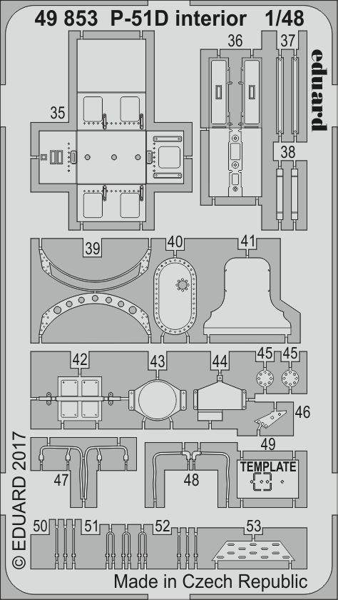 Eduard 49853 P-51D interior AIRFIX 1/48 – zdjęcie 2