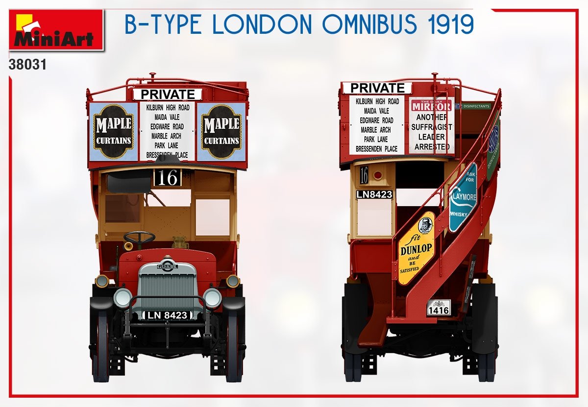 MiniArt 38031 B-TYPE LONDON OMNIBUS 1919 1/35 – imagen 12