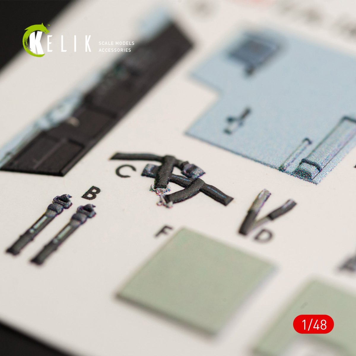 KELIK K48031 F/A-18E &amp;quot;SUPER HORNET&amp;quot; INTERIOR 3D DECALS FOR MENG KIT 1/48 – image 3