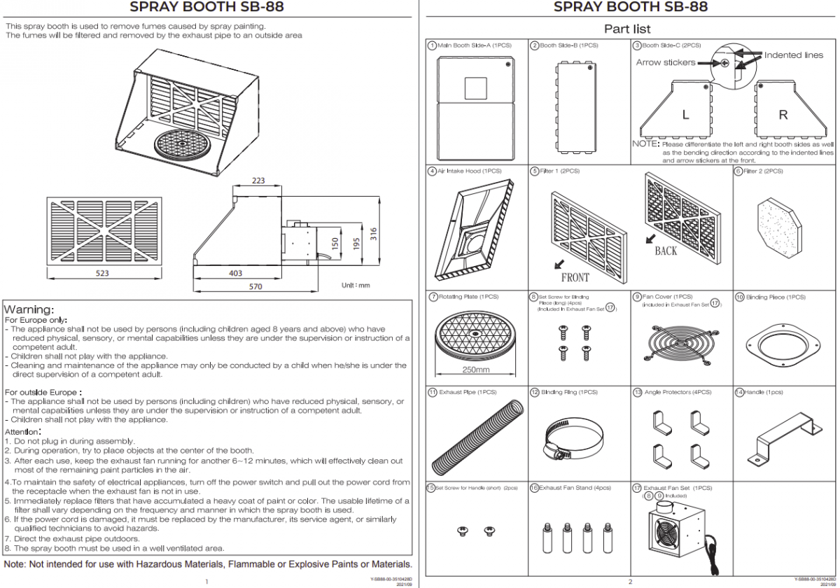 Sparmax SB-88 Spray Booth - Komora lakiernicza – imagen 5